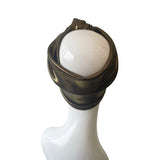 Gold Metallic Wide Front Knot Fashion Turban Headband