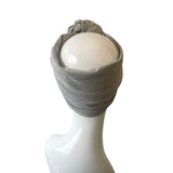 Light Grey Extra Wide Cotton Headband for Women