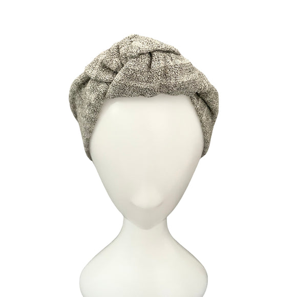 Grey Extra Wide Knit Jersey Adult Winter Headband 