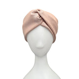 Thick Pale Pink Silver Metallic Turban Twist Headband