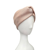 Thick Pale Pink Silver Metallic Turban Twist Headband