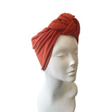 Burnt Orange Wide Fashion Turban Headband Head Wrap for Women
