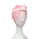 Pink Top Knot Turban Hat