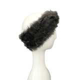 Grey Faux Fur Winter Headband for Women