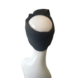 Black Elegant Oversized Front Knot Turban Headband Head Wrap for Women
