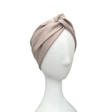 Pale Pink Silver Metallic Wide Turban Twist Headband
