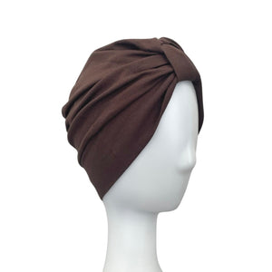 Brown Turban Style Hat for Women