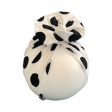 6-18 Months White and Black Dotted Baby Girl Turban