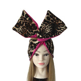 Leopard and Pink Wired Headband