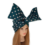 Teal Polka Dot Wired Headband