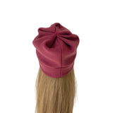 berry pink fleece hat