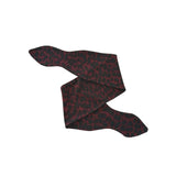 Black and red patterned scarf on a white background