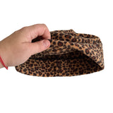 leopard fleece hat