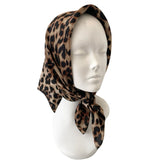 leopard satin scarf