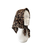 leopard satin scarf