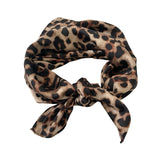 leopard satin scarf