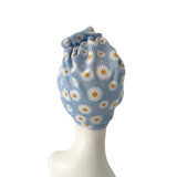 light blue daisy turban