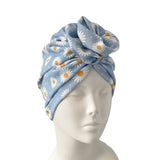 light blue daisy turban