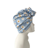 light blue daisy turban