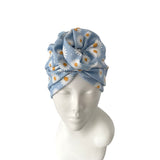 light blue daisy turban