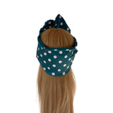Teal Polka Dot Wired Headband