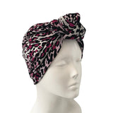 Leopard print headband on a mannequin head against a white background ireland