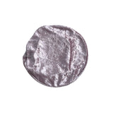Round metallic pink beret hat on a white background