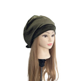 Olive Green Soft Velvet Beret