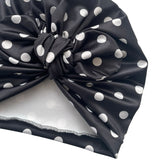 Black Polka Dot Vintage Style Turban