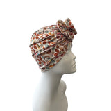 prettied leafy turban hat