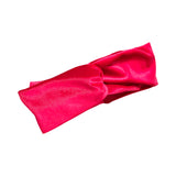 Red Elegant Velvet Twisted Turban Headband Women Head Wrap
