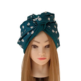 Teal Polka Dot Wired Headband