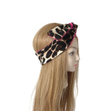 Leopard and Pink Wired Headband