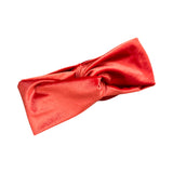 Burnt Orange Velvet Twisted Turban Headband Women Head Wrap