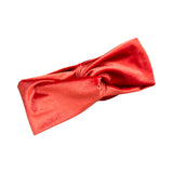Burnt Orange Velvet Twisted Turban Headband Women Head Wrap