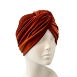 rust velvet turban