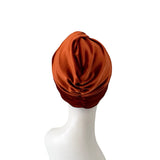 rust velvet twist turban
