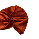 rust velvet twist turban