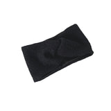 Black headband on a white background