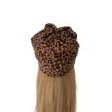leopard fleece hat