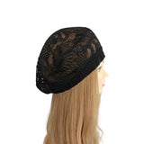 black lace beret