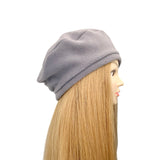 Grey Soft Fleece Floppy Women's Beret for Her