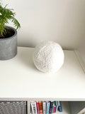 White Boucle Teddy Heart and Sphere Shaped Cushions
