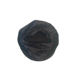 Black turban on a white background