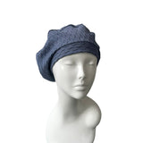 denim blue beret hat
