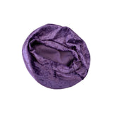 Purple velvet turban on a white background