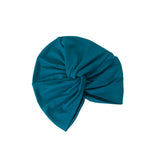 Teal headscarf with a knot on a white background