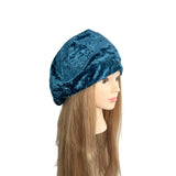 teal velvet beret