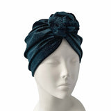 Blue headscarf on a mannequin head against a white background ireland