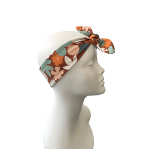 Three patterned hairbands on a white background